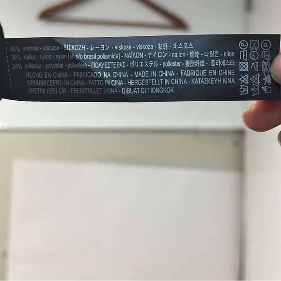 Zara Knit Women's Black Short Sleeve Sweater Sz M cropped casual work white trim - Picture 6 of 8